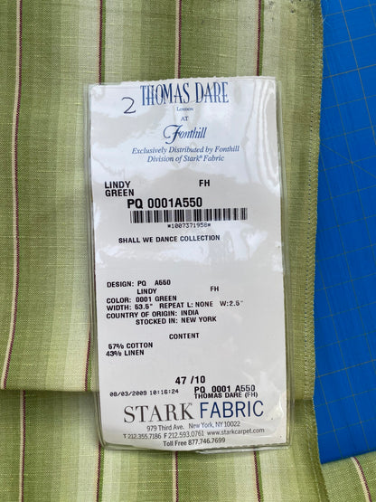 17 Berkbox84 Square Velvet Thomas Dare Fonthill Lindy Green Stripe MSRP USD 124/y
