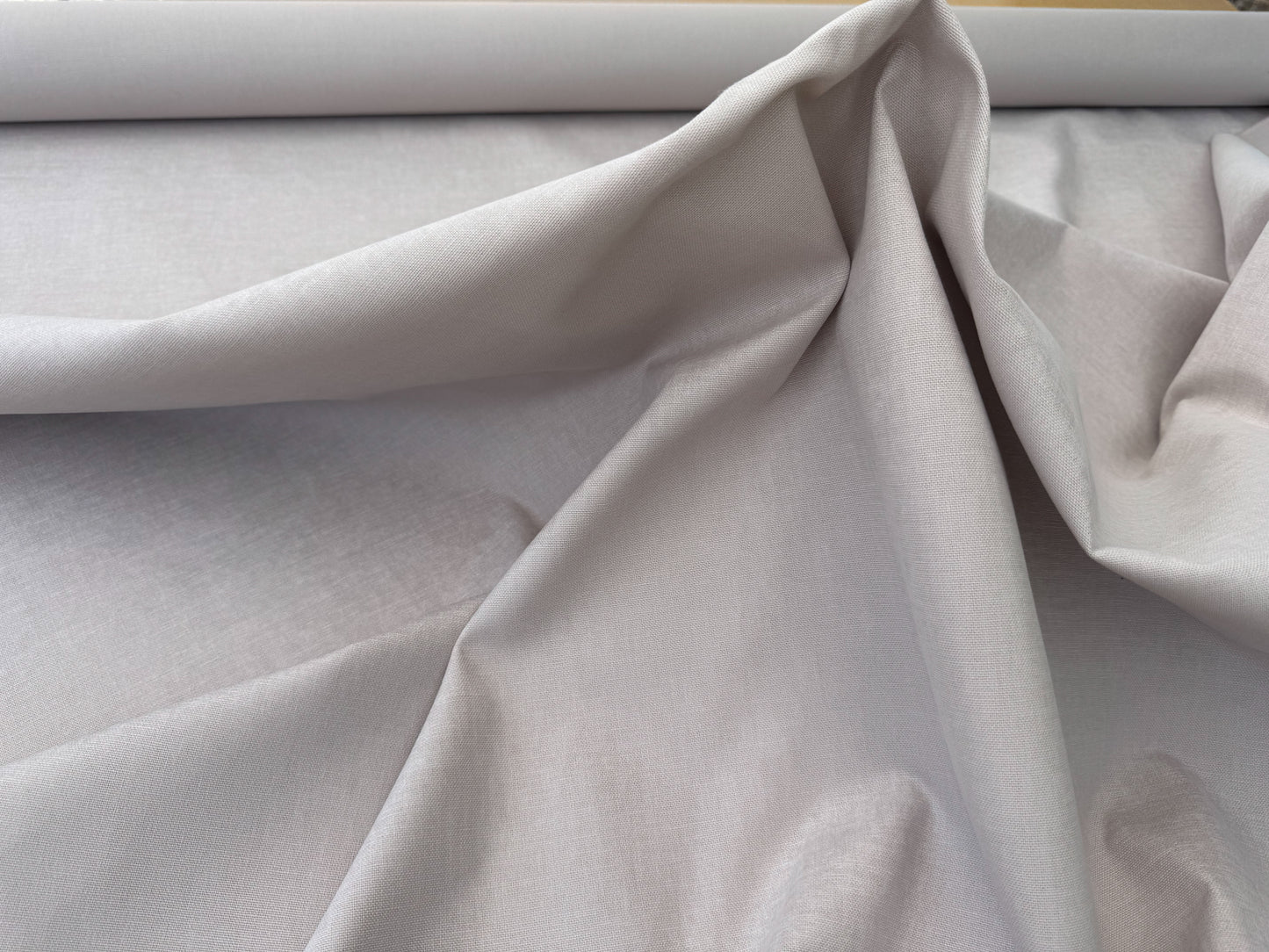 Scalamandre Alaska Grigio Chiaro Light Gray 100% Cotton Solid  - By the yard