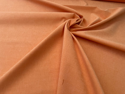 Scalamandre Alaska Arancio Chiaro 100% Cotton Solid Orange - By the yard