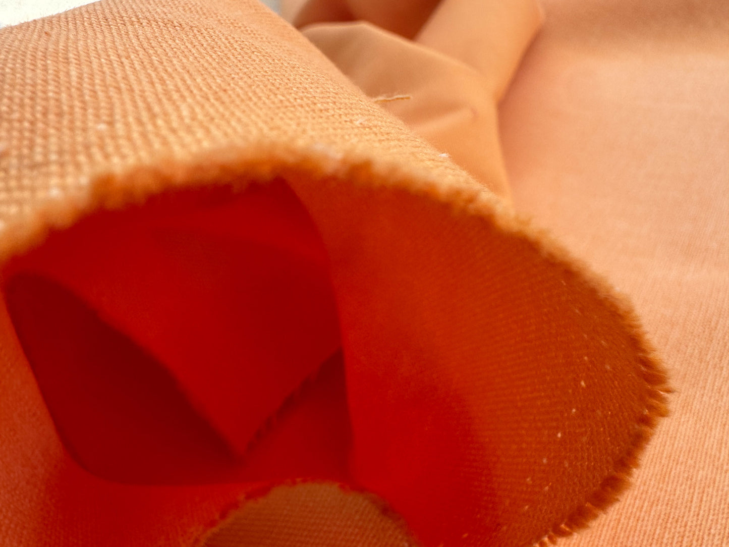 Scalamandre Alaska Arancio Chiaro 100% Cotton Solid Orange - By the yard