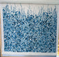 Scalamandre Maedow Walk Panel Blue White 100% Linen Botanical - By Vertical Repeat 126 inches