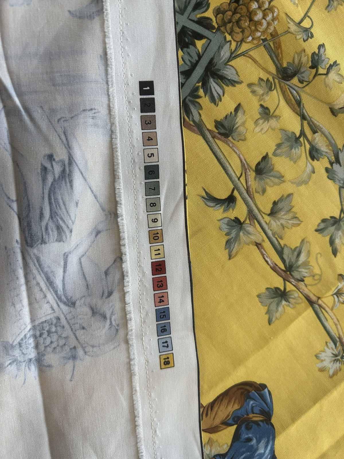 2.2Y Scalamandre Fonthill La Vendemmia in Yellow Gold Print Cotton Monkey Grape Vineyard Harvest