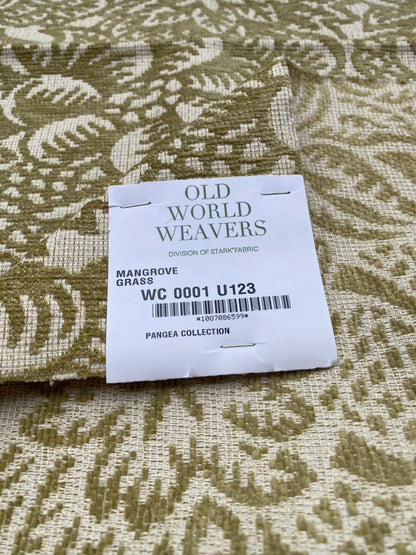 1 Berkbox85 Square Velvet by Old World Weavers Mangrove Grass Beige Green MSRP USD 300+/y