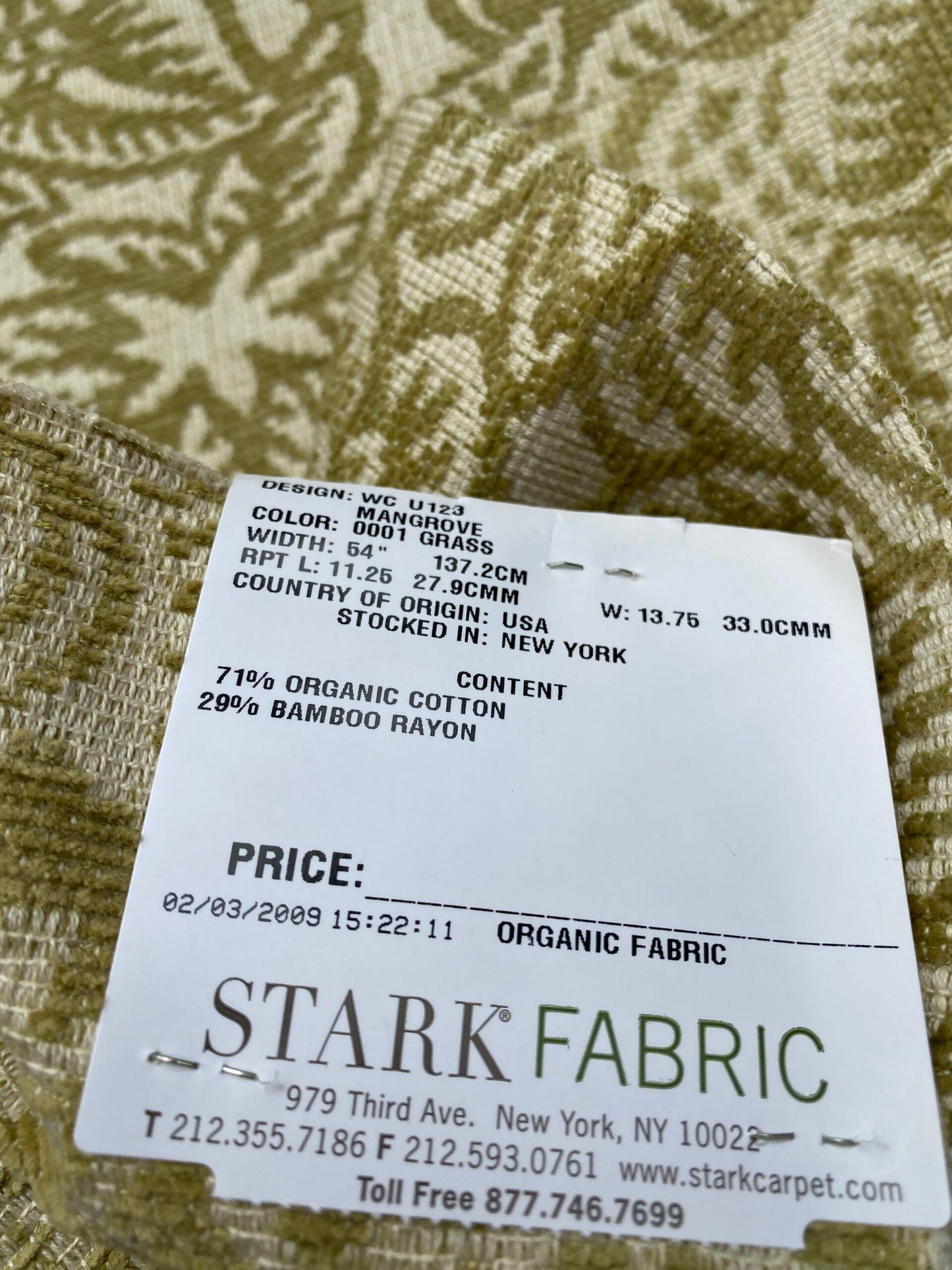 1 Berkbox85 Square Velvet by Old World Weavers Mangrove Grass Beige Green MSRP USD 300+/y