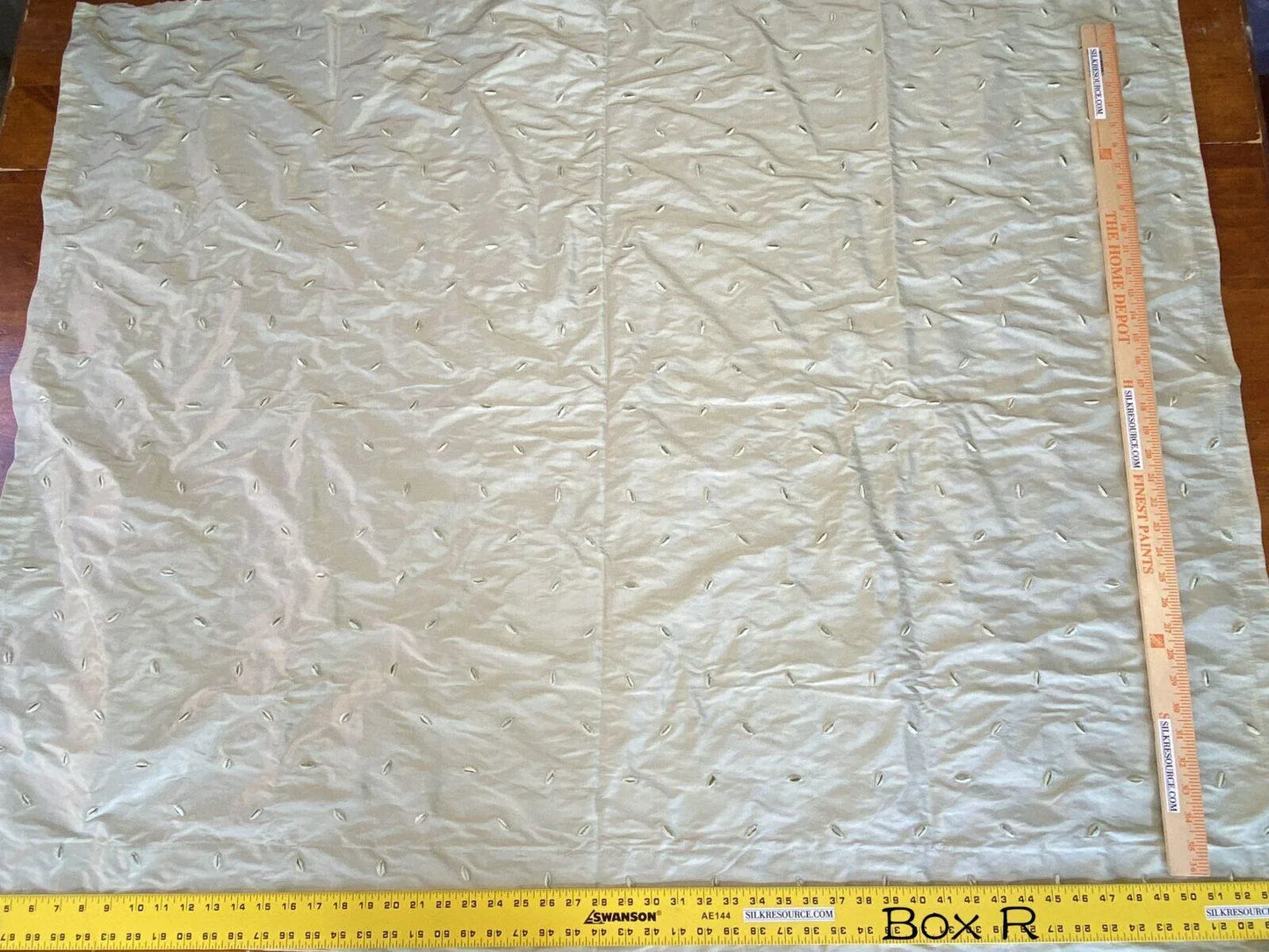 6 Boxr Scalamandre 1y+ Silk Embroidery Icy Pale Green Showroom Sample