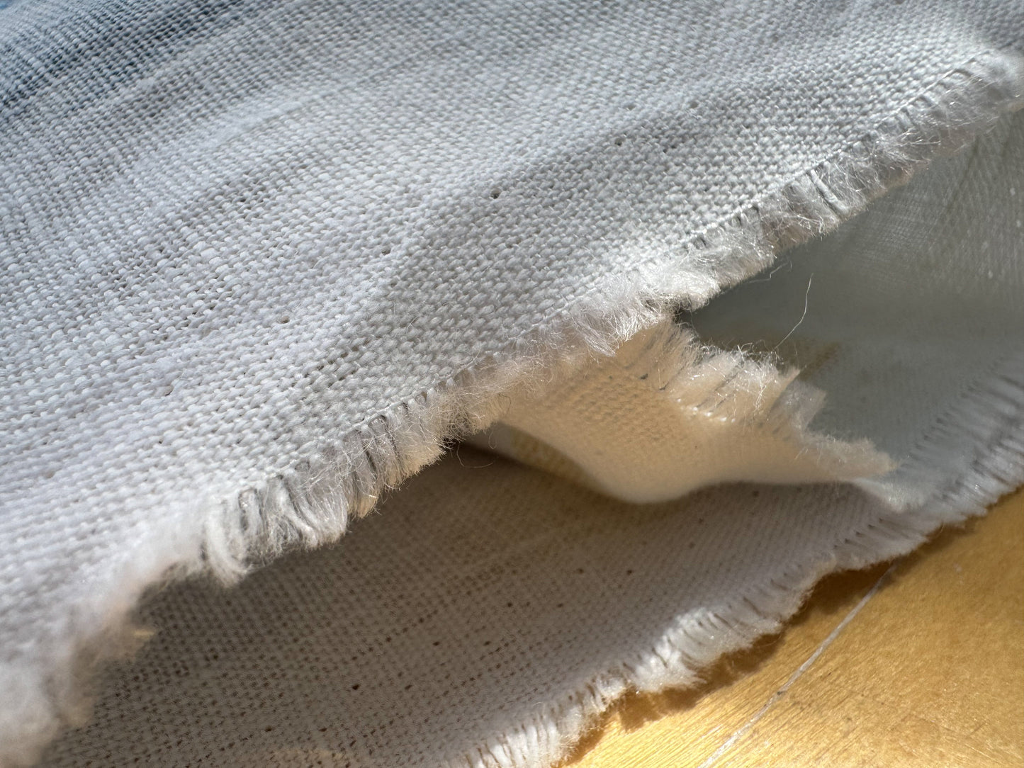 Scalamandre Maedow Walk Panel Blue White 100% Linen Botanical - By Vertical Repeat 126 inches