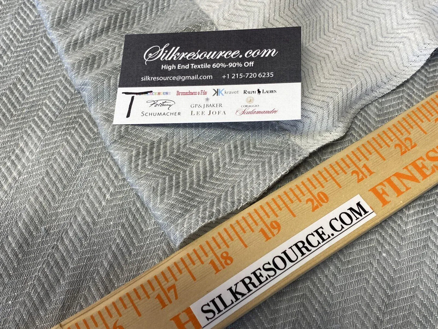 1 Boxt Scalamandre Square Showroom Sample 2.4yard Heavy Linen Blend