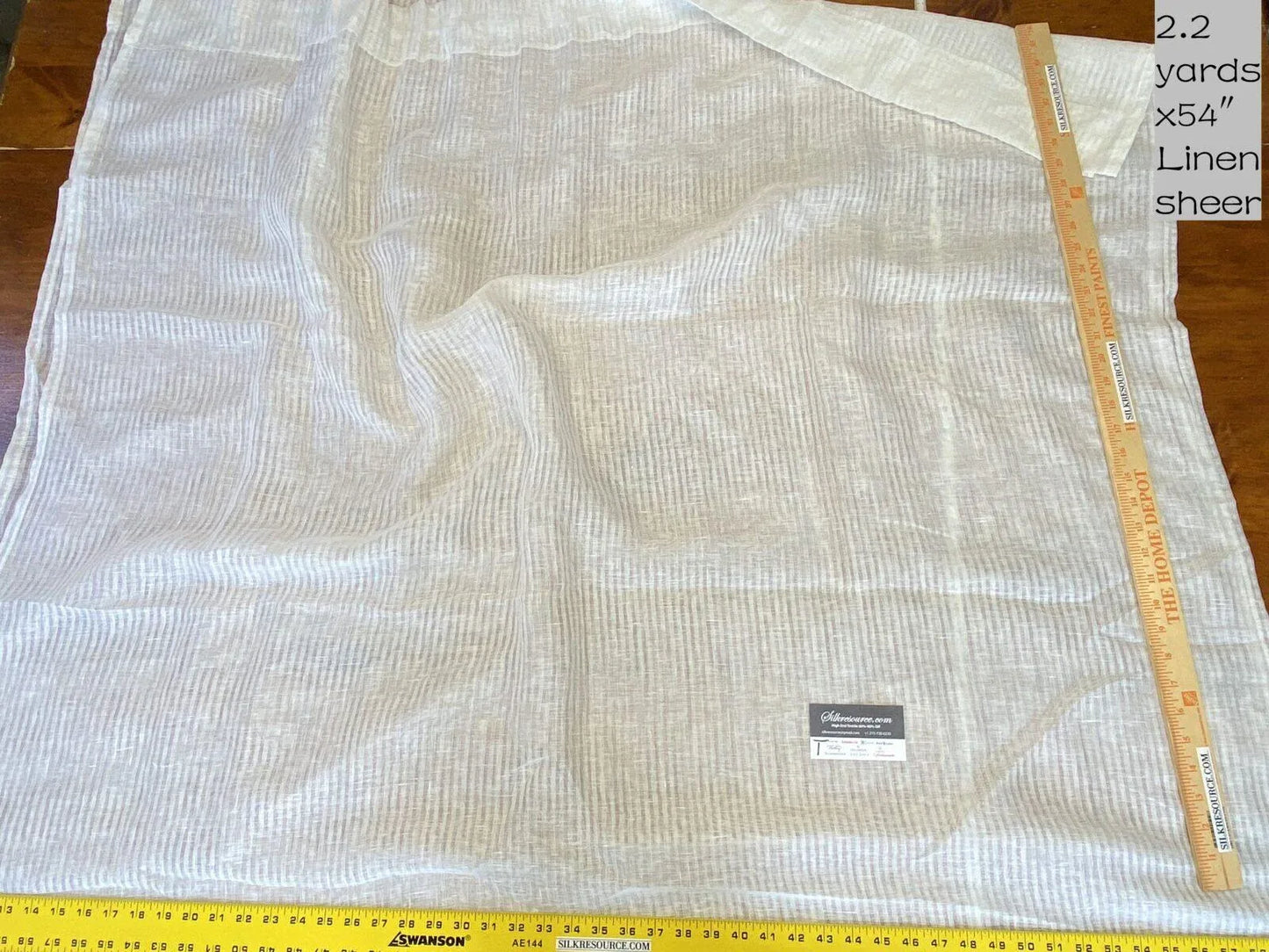 4 Boxt Scalamandre Square Showroom Sample Full Yard White Semi Sheer 2.2y