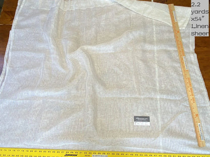 4 Boxt Scalamandre Square Showroom Sample Full Yard White Semi Sheer 2.2y