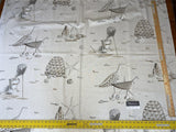 7 Boxt Scalamandre Square Showroom Sample Full Yard Bird Beach Ocean Print