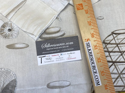 7 Boxt Scalamandre Square Showroom Sample Full Yard Bird Beach Ocean Print