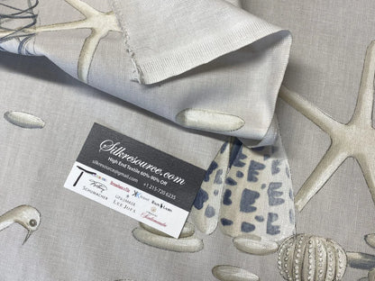 11 Boxt Scalamandre Square Showroom Sample Bird Beach Seashell Ocean Full Yard