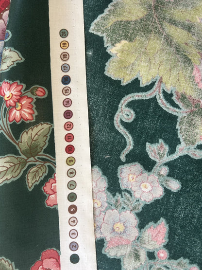 Scalamandre Fonthill La Neuveville Fruit Flower Melon Grape Harvest Pale Peach Chintz Hunter Green