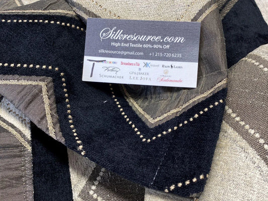 13 Boxt Scalamandre Square Showroom Sample Chevron 1yard+