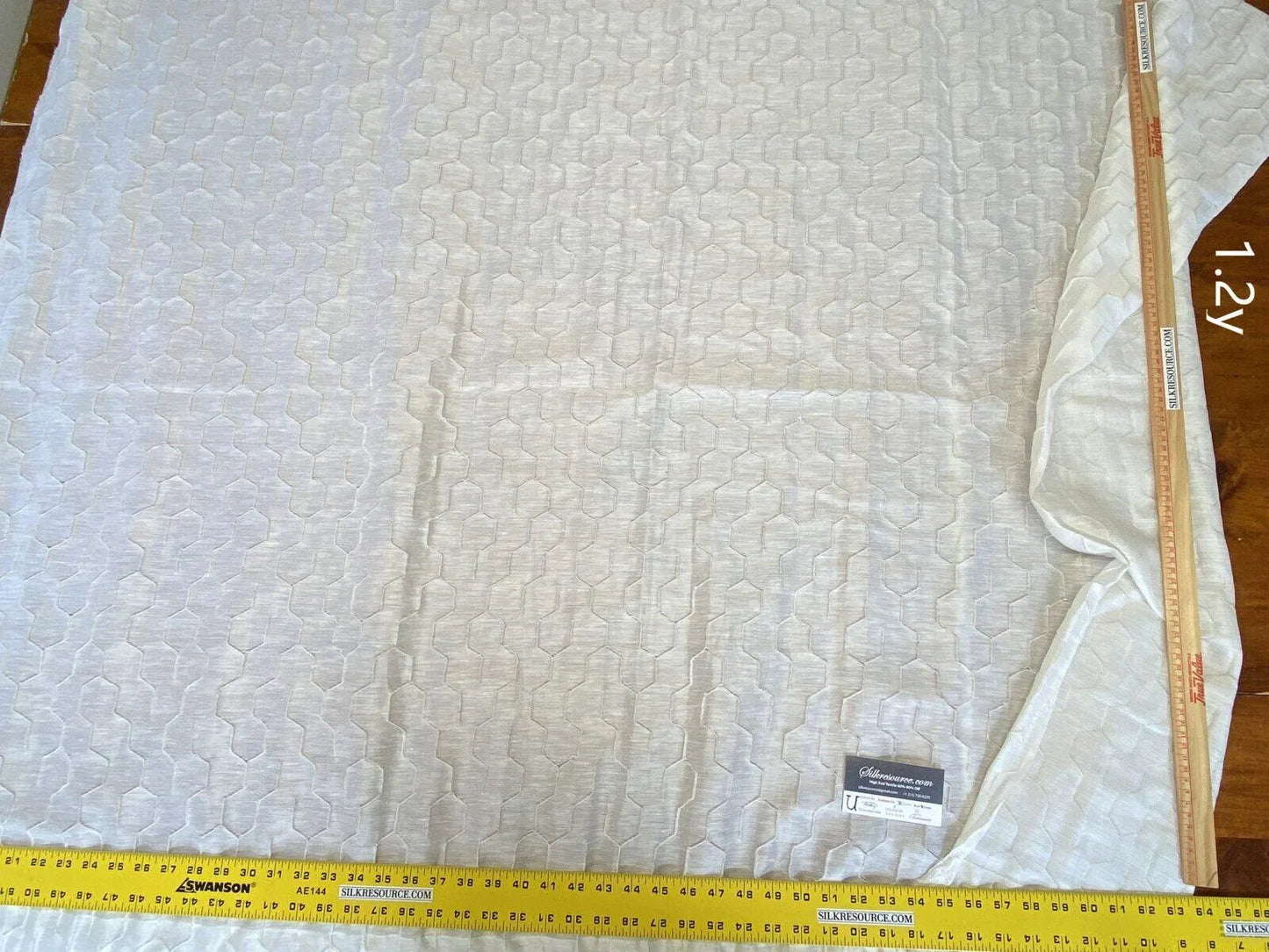 2 Boxu Scalamandre Square Semi Sheer Cream 1.2y