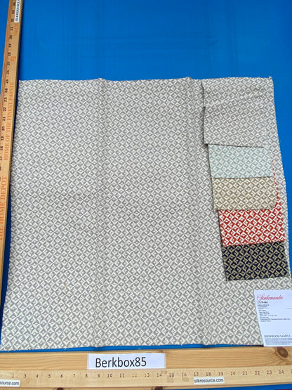 10 Berkbox85 Square Jacquard by Scalamandre Khiva Weave Pearl Grey Cotton Small Scale Gray Beige MSRP USD 180/y