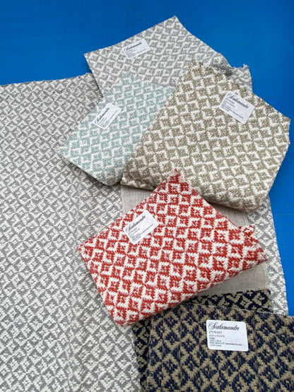 10 Berkbox85 Square Jacquard by Scalamandre Khiva Weave Pearl Grey Cotton Small Scale Gray Beige MSRP USD 180/y