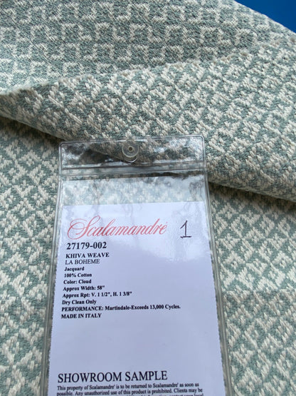 10 Berkbox85 Square Jacquard by Scalamandre Khiva Weave Pearl Grey Cotton Small Scale Gray Beige MSRP USD 180/y