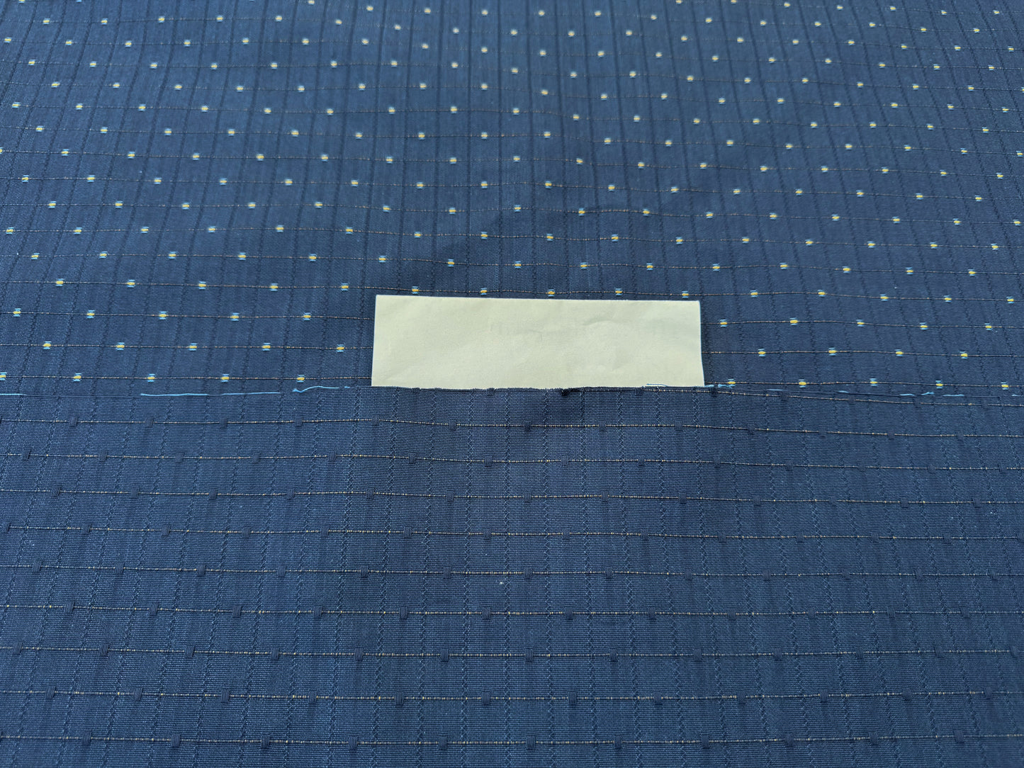 Scalamandre Casino Midnight Sand Blue White 100% Cotton Circle Small Scale - By the yard