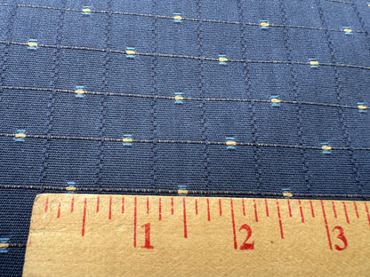 Scalamandre Casino Midnight Sand Blue White 100% Cotton Circle Small Scale - By the yard