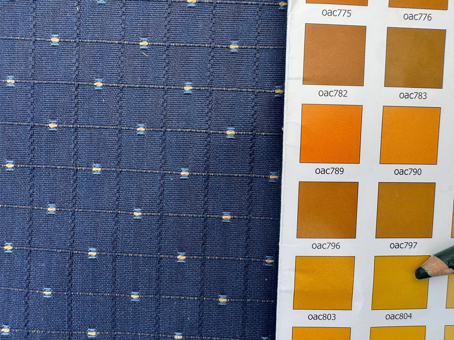 Scalamandre Casino Midnight Sand Blue White 100% Cotton Circle Small Scale - By the yard