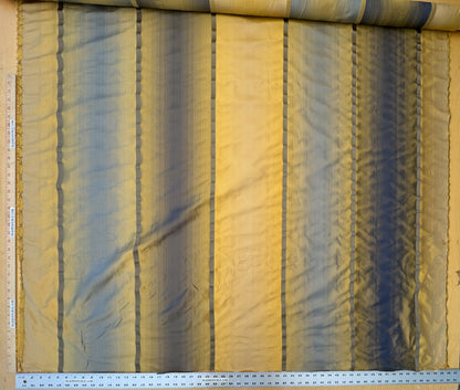 Scalamandre Noorien Stripe Blue Indigo Gold 100% Silk Wide Ombre Stripe - By the yard
