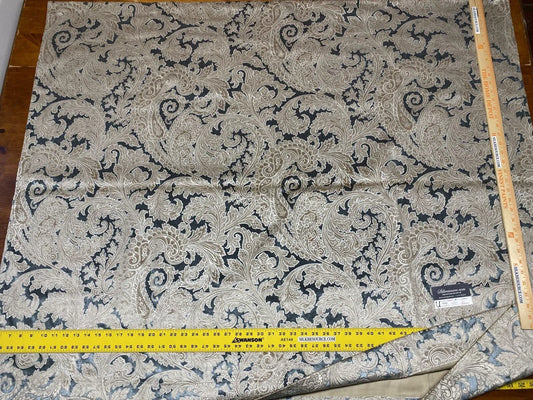 14 Boxu Scalamandre 2.4yd Palermo Velvet Beryl Blue Printed Velvet MSRP USD 610/Y