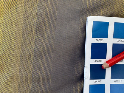 Scalamandre Noorien Stripe Blue Indigo Gold 100% Silk Wide Ombre Stripe - By the yard