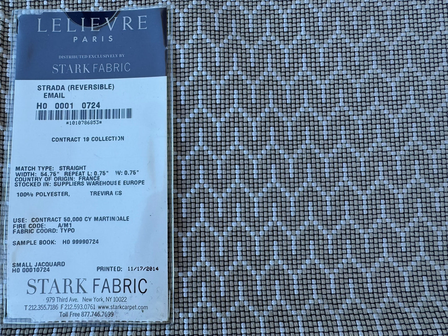 1 EV56 Square Jacquard by Lelievre Strada Reversible Email  Brown White Small Jacquard Small Scale Chevron Geometric MSRP USD 602/y
