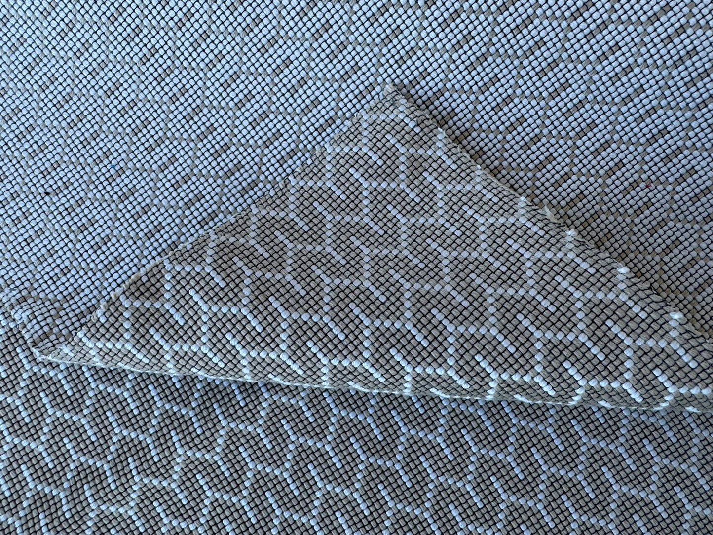 1 EV56 Square Jacquard by Lelievre Strada Reversible Email  Brown White Small Jacquard Small Scale Chevron Geometric MSRP USD 602/y