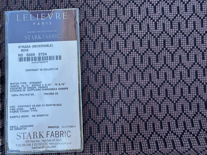 2 EV56 Square 25" x 25" Jacquard by Lelievre Strada Reversible Bois Blue Purple Small Jacquard Small Scale Chevron Geometric MSRP USD 602/y