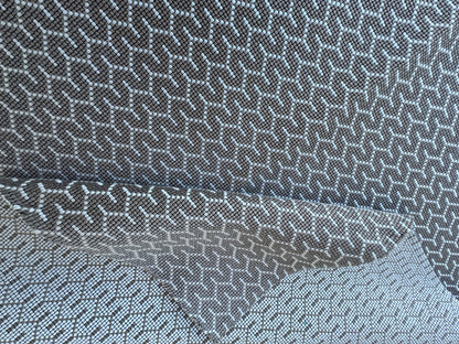 3 EV56 Square 25" x 25" Jacquard by Lelievre Strada Reversible Naturel Gray White Small Jacquard Small Scale Chevron Geometric MSRP USD 602/y
