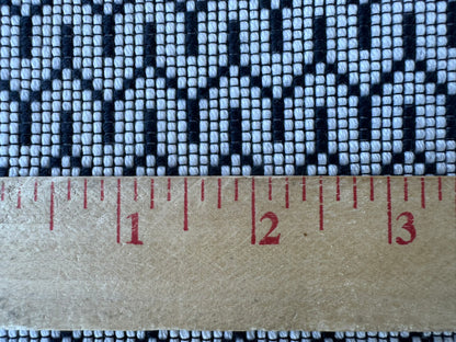 4 EV56 Square 25" x 25" Jacquard by Lelievre Strada Reversible Poivre Black and White Small Jacquard Small Scale Chevron Geometric MSRP USD 602/y