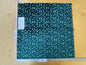 5 EV56 Square 25" x 25"  Scalamandre Aldeco  Miter Baltic Blue White Cut Velvet Geometric