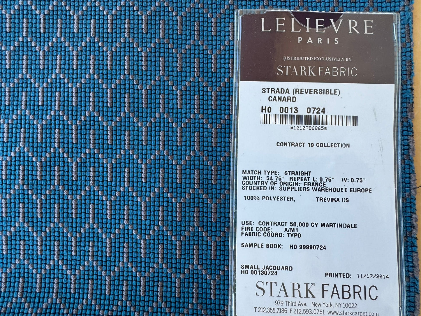 9 EV56 Square 25" x 25" Jacquard by Lelievre Strada Reversible Canard Blue Small Jacquard Small Scale Chevron Geometric MSRP USD 602/y