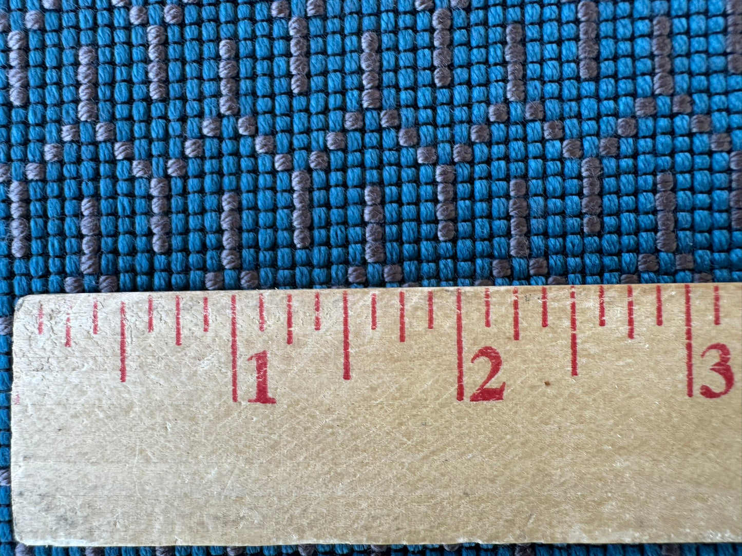 9 EV56 Square 25" x 25" Jacquard by Lelievre Strada Reversible Canard Blue Small Jacquard Small Scale Chevron Geometric MSRP USD 602/y