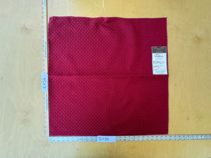 12 EV56 Square 25" x 25" Scalamandre Jacquard by Lelievre Strada Reversible Framboise Red Pink Small Jacquard Small Scale Chevron Geometric MSRP USD 602/y