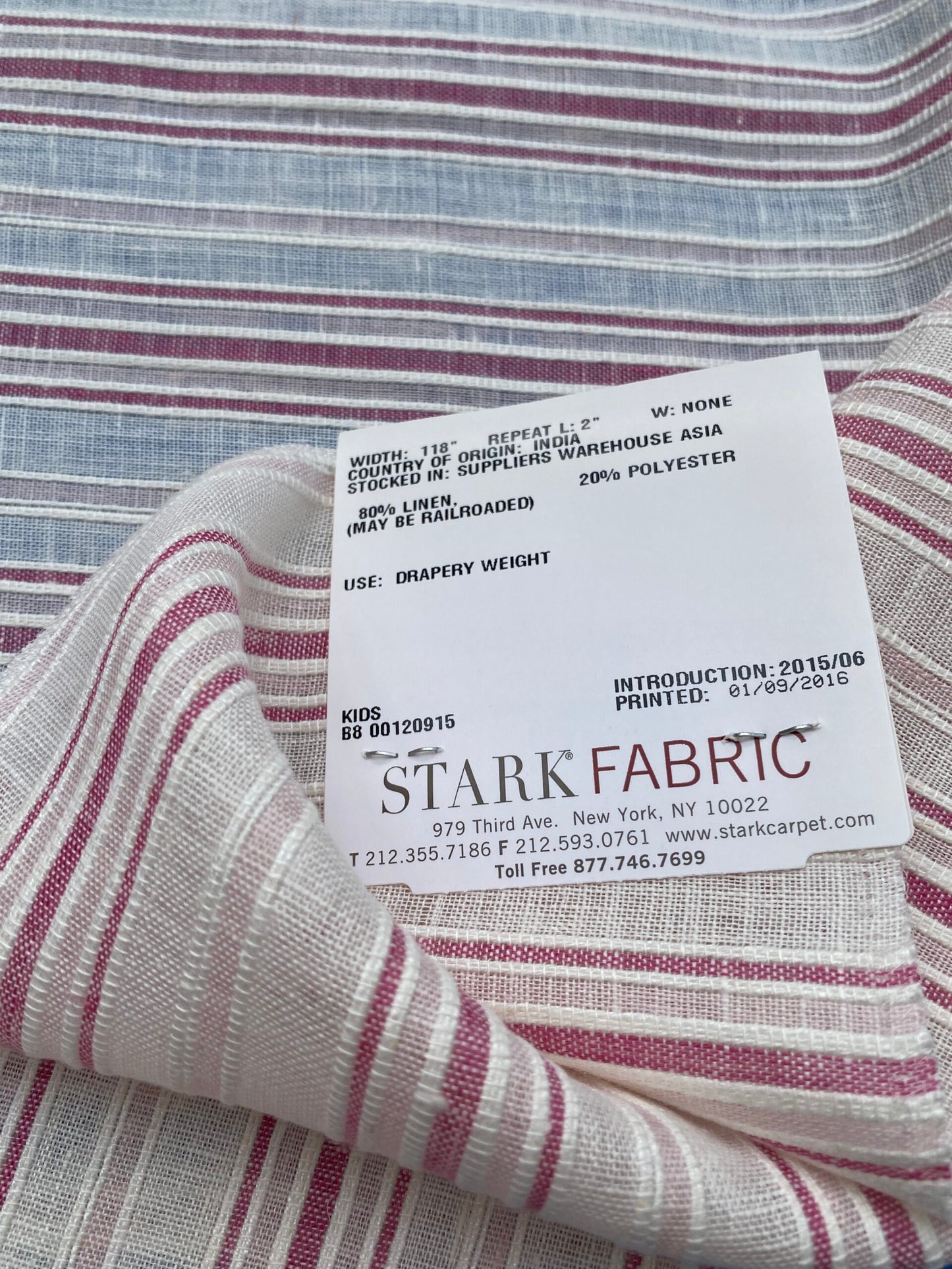 31 Berkbox85 Square Jacquard by Alhambra Smile Pink Rose White Stripe MSRP USD300+/y