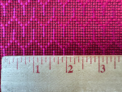 12 EV56 Square 25" x 25" Scalamandre Jacquard by Lelievre Strada Reversible Framboise Red Pink Small Jacquard Small Scale Chevron Geometric MSRP USD 602/y