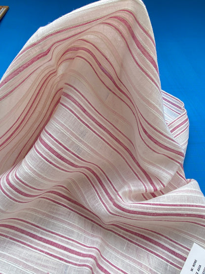 31 Berkbox85 Square Jacquard by Alhambra Smile Pink Rose White Stripe MSRP USD300+/y