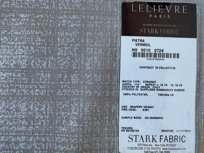 15 EV56 Square 25" x 25" Scalamandre Lelievre Paris  Pietra Vermeil  Gray Beige 100% Polyester Small Scale Texture