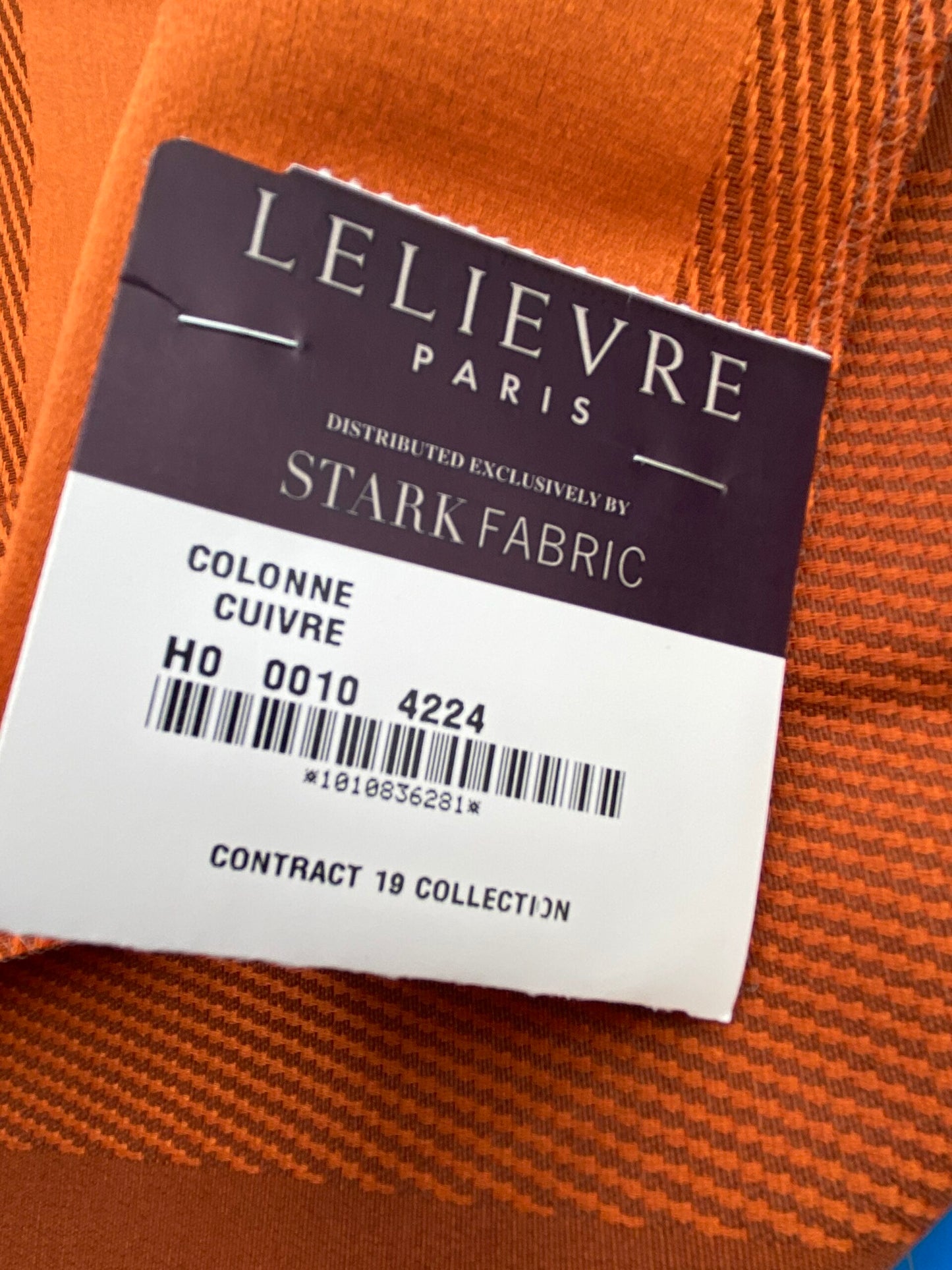 33 Berkbox85 Square Jacquard by Lelievre Paris Colonne Cuivre Orange Stripe  MSRP USD444/y