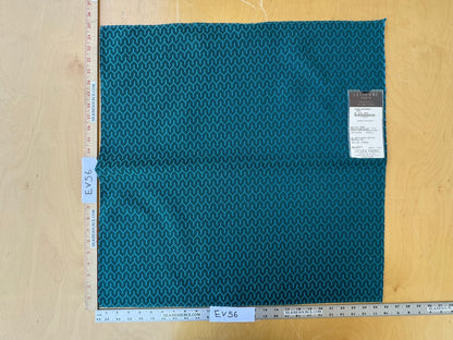 16 EV56 Square 25" x 25" Scalamandre Jacquard by Lelievre Strada Reversible Lagon Blue Green Pink Small Jacquard Small Scale Chevron Geometric MSRP USD 602/y