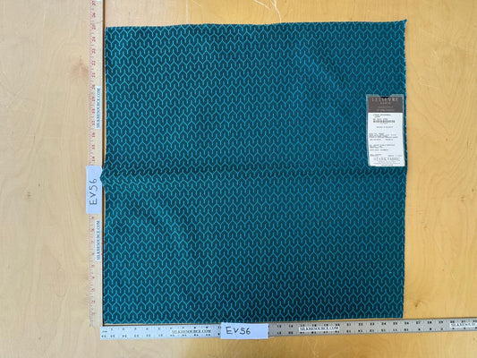 16 EV56 Square 25" x 25" Scalamandre Jacquard by Lelievre Strada Reversible Lagon Blue Green Pink Small Jacquard Small Scale Chevron Geometric MSRP USD 602/y