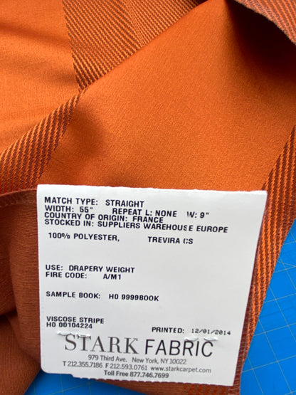 33 Berkbox85 Square Jacquard by Lelievre Paris Colonne Cuivre Orange Stripe  MSRP USD444/y