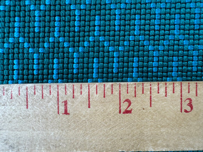 16 EV56 Square 25" x 25" Scalamandre Jacquard by Lelievre Strada Reversible Lagon Blue Green Pink Small Jacquard Small Scale Chevron Geometric MSRP USD 602/y