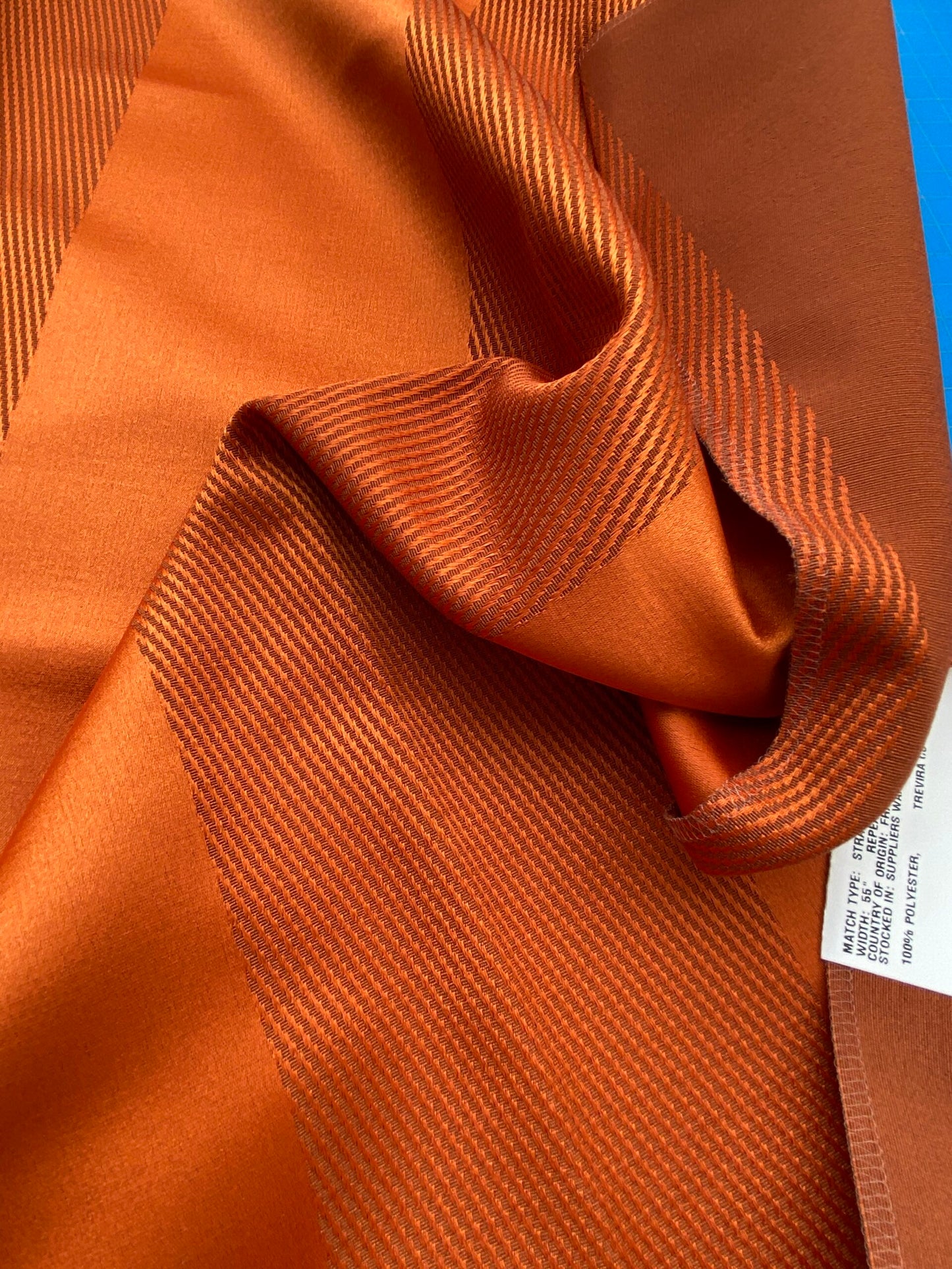 33 Berkbox85 Square Jacquard by Lelievre Paris Colonne Cuivre Orange Stripe  MSRP USD444/y