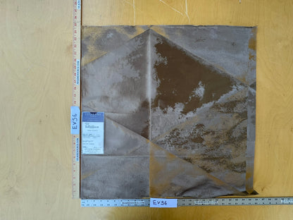 17 EV56 Square 25" x 25" Scalamandre Lelievre Paris Metalo Silex  Brown Gold Abstract 100% Polyester