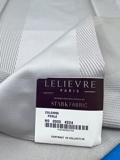 34 Berkbox85 Square Jacquard by Lelievre Paris Colonne Perle White  Stripe MSRP USD444/y