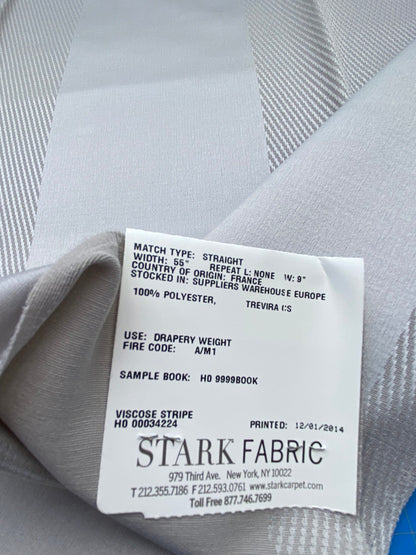 34 Berkbox85 Square Jacquard by Lelievre Paris Colonne Perle White  Stripe MSRP USD444/y